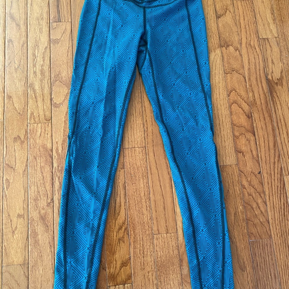 Lucy geometric green blue Leggings